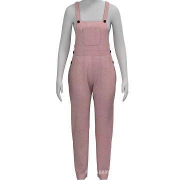 Autumn Winter Tight Long Lendth Pants New Style Ladies Pink Suspender Pants For Women